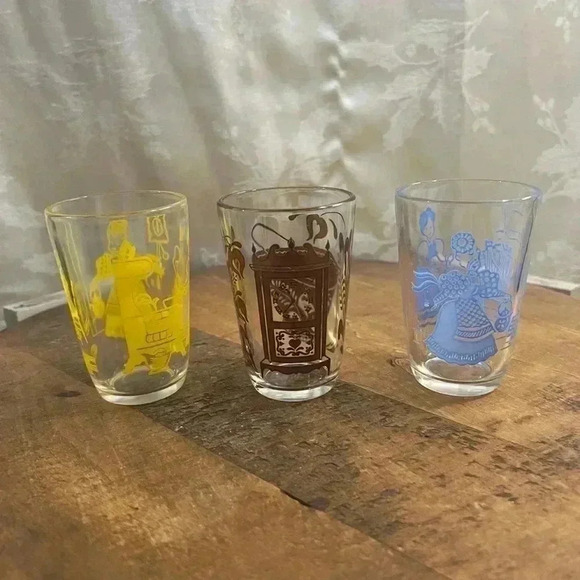 Vintage Swanky Swigs Set of  3 Juice Glasses - Picture 2 of 3